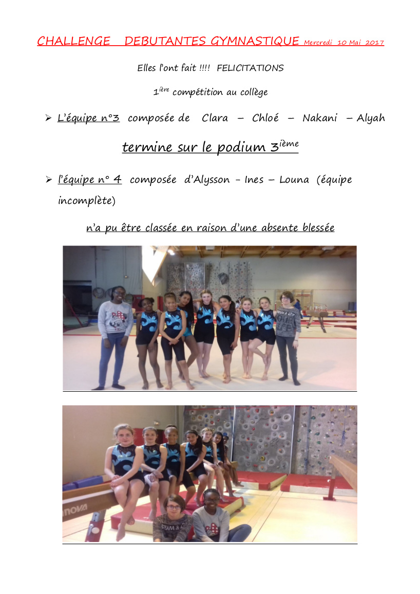 CHALLENGE DEBUTANTES